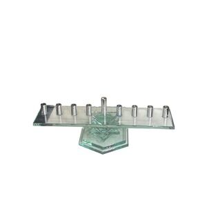 Prima Donna Contemporary Glass Menorah Hanukkah Festival Of Lights Holiday Jews